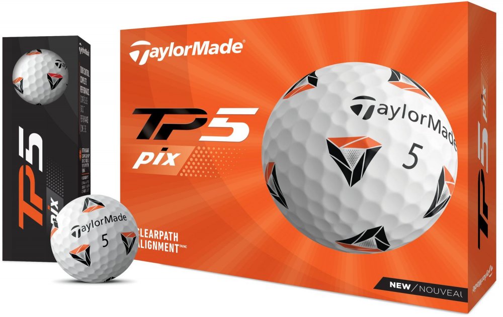 TaylorMade TP5 Pix 2.0, bílé golfové míčky