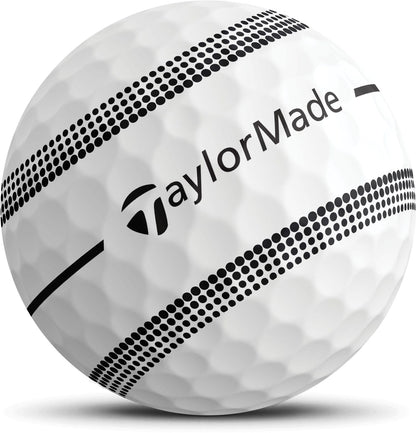 TaylorMade TP5 Stripe, bílé, 3 míčky, (2025) TaylorMade