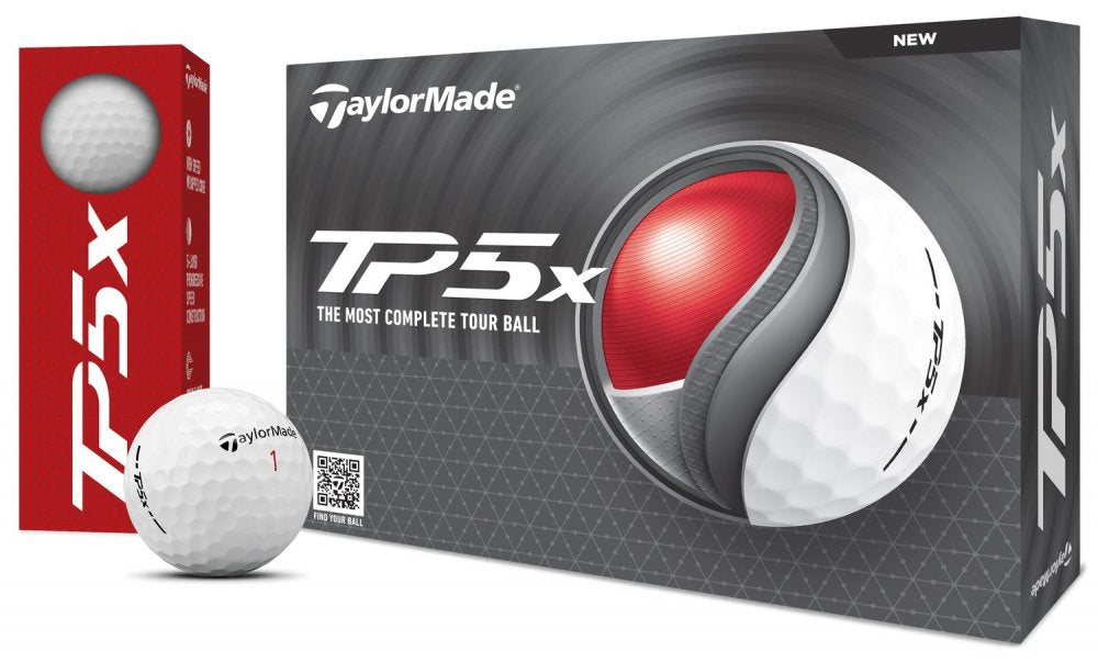 TaylorMade TP5x 2024, bílé golfové míčky