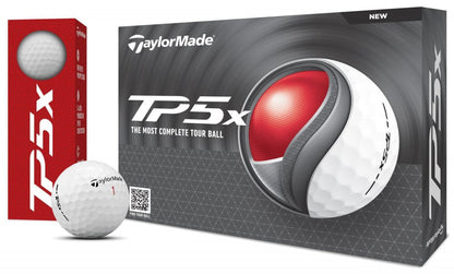 TaylorMade TP5x 2024, bílé golfové míčky