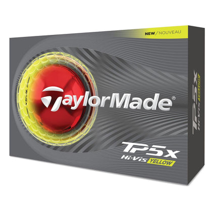 TaylorMade TP5x 2026, žluté golfové míčky
