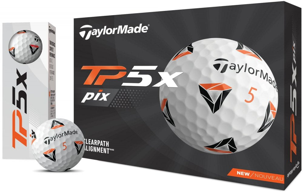 TaylorMade TP5x Pix 2.0, bílé golfové míčky