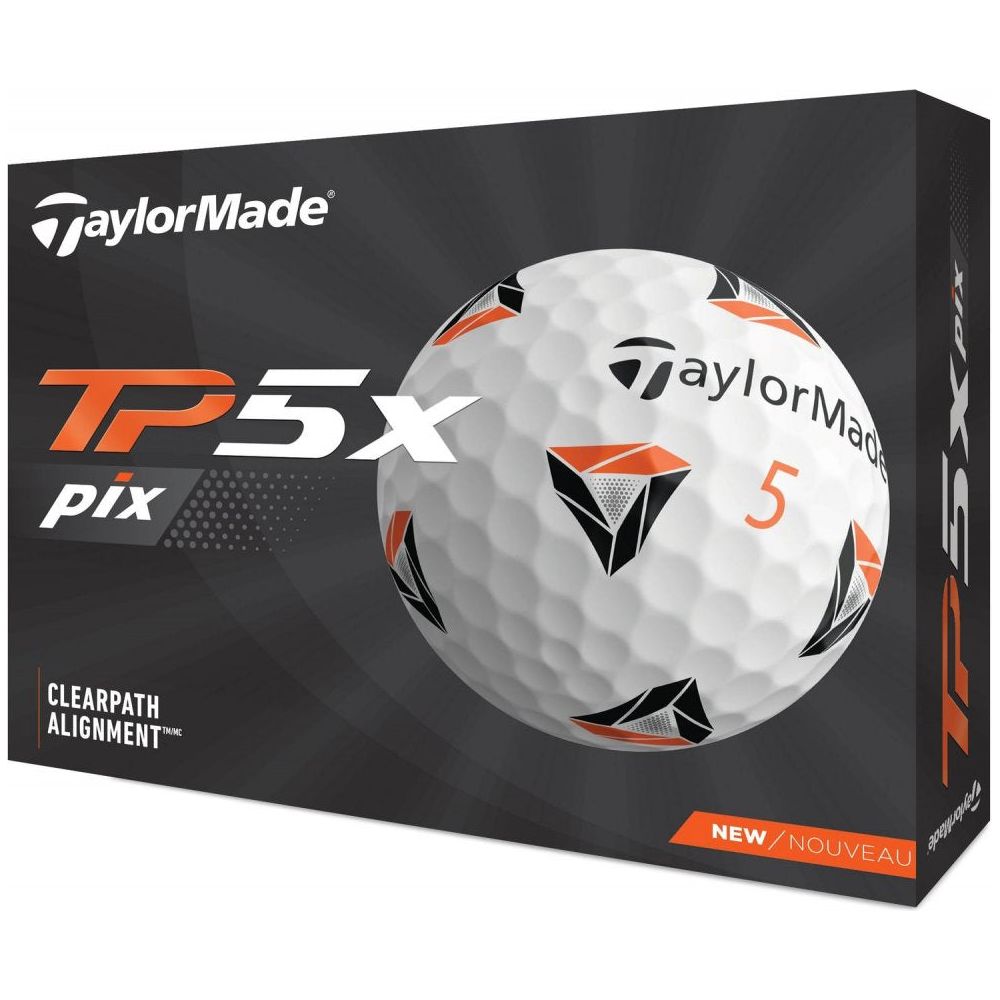 TaylorMade TP5x Pix 2.0, bílé golfové míčky
