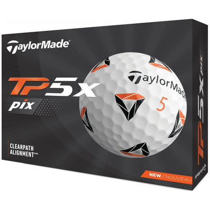 TaylorMade TP5x Pix 2.0, bílé golfové míčky