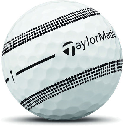 TaylorMade TP5x Stripe 2025, bílé golfové míčky