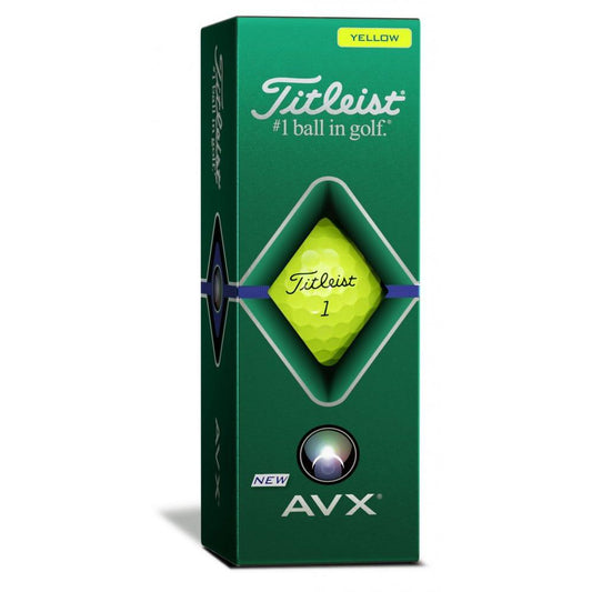 Titleist AVX 2020, žluté golfové míčky