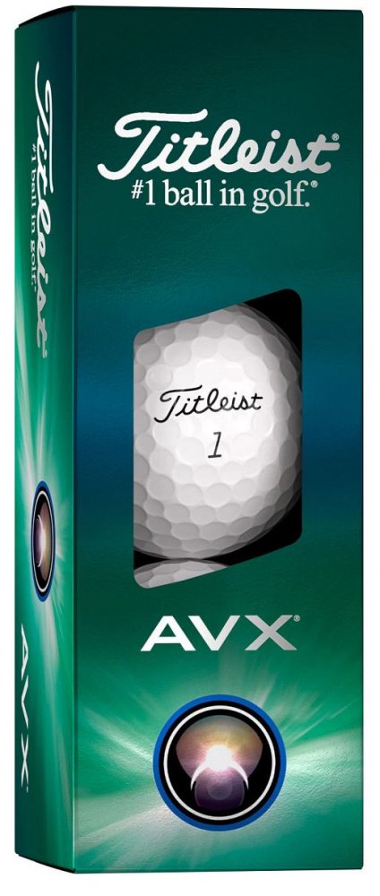 Titleist AVX 2024, bílé golfové míčky