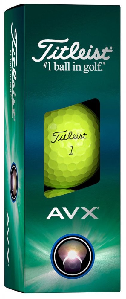 Titleist AVX 2024, žluté, 3 golfové míčky Titleist