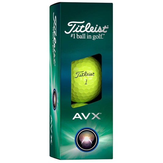 Titleist AVX 2024, žluté golfové míčky