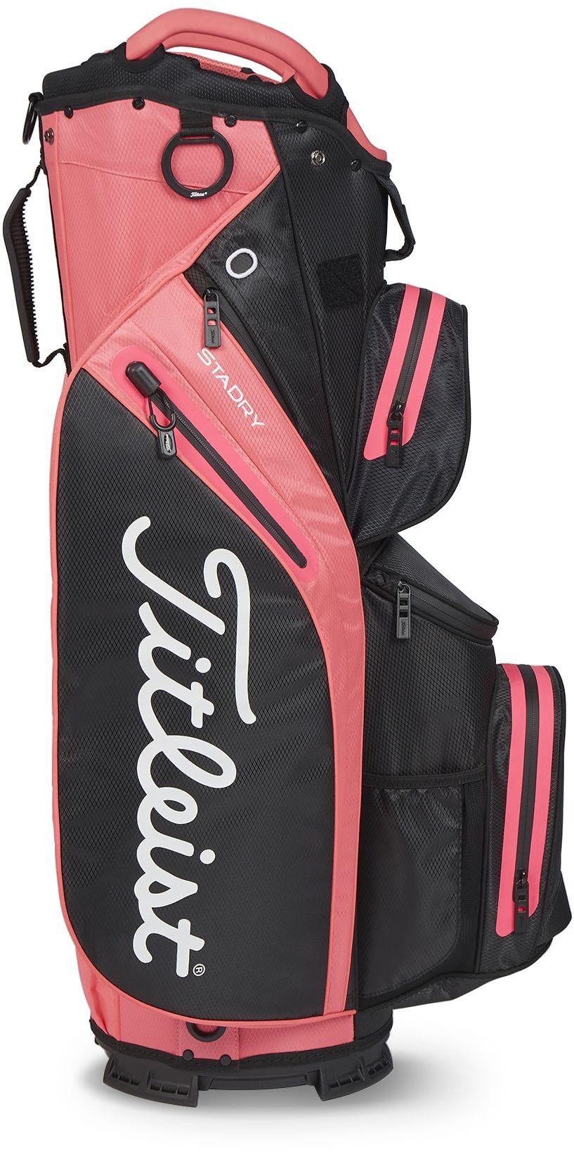 Titleist Cart 14 StaDry, Black, Candy Pink, golfový bag na vozík
