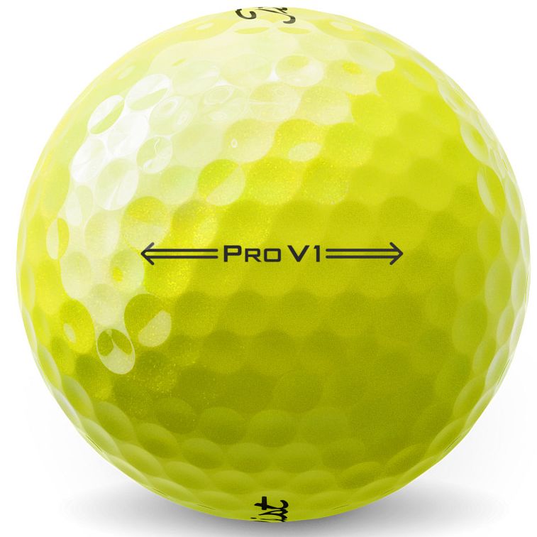 Titleist PRO V1, žluté golfové míčky