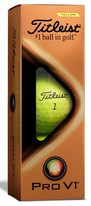 Titleist PRO V1, žluté golfové míčky