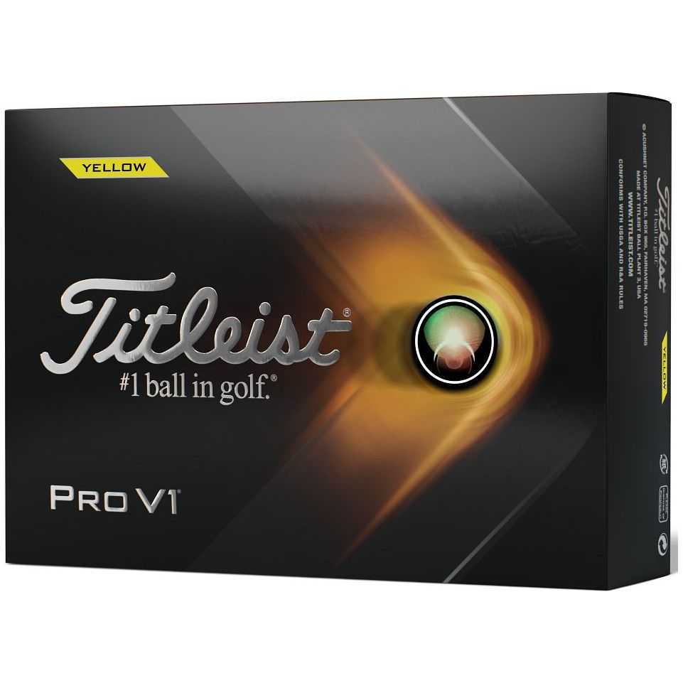 Titleist PRO V1, žluté golfové míčky