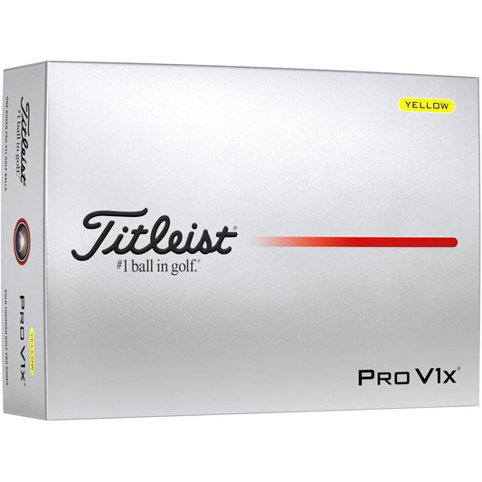 Titleist PRO V1x 2025, žluté golfové míčky