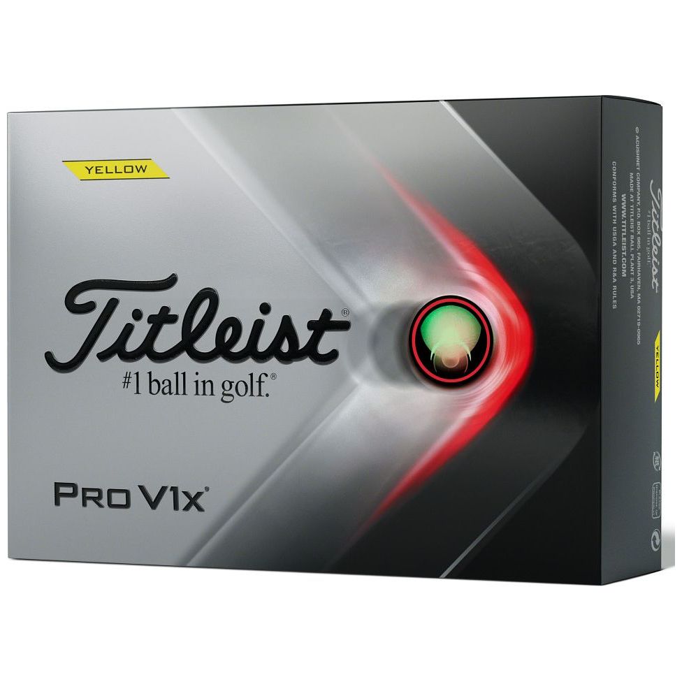 Titleist PRO V1x, žluté golfové míčky