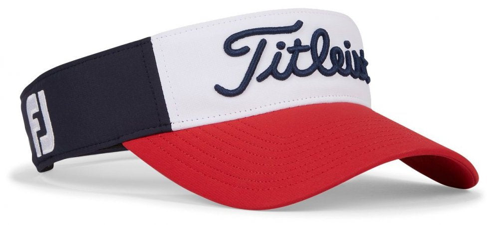 Titleist Tour Performance Visor, Navy, White, Red Titleist