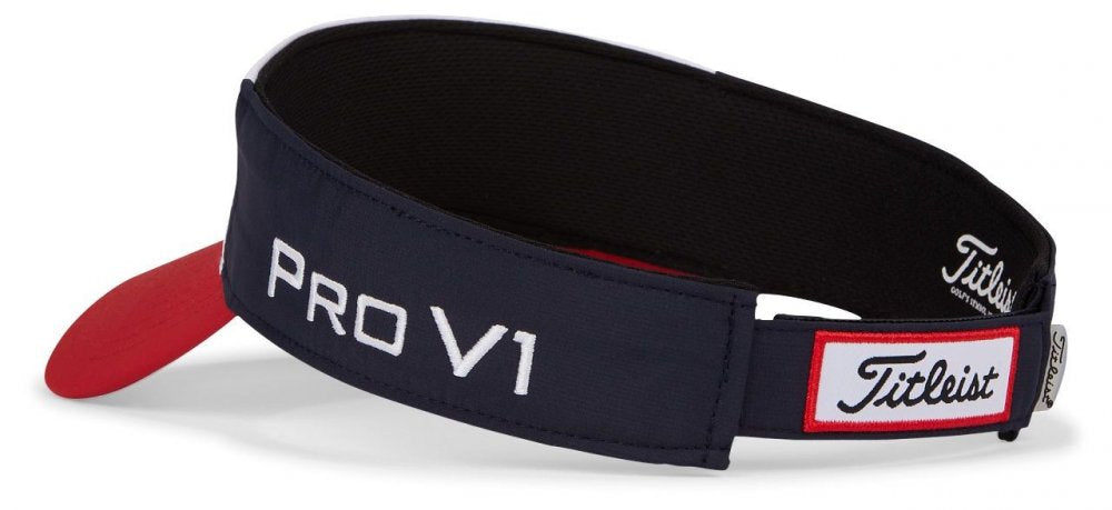 Titleist Tour Performance Visor, Navy, White, Red Titleist