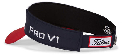 Titleist Tour Performance Visor, Navy, White, Red Titleist
