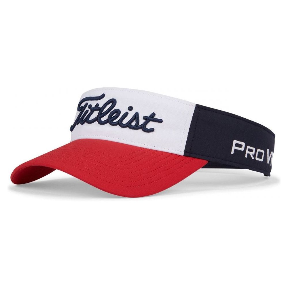 Titleist Tour Performance Visor, Navy, White, Red Titleist