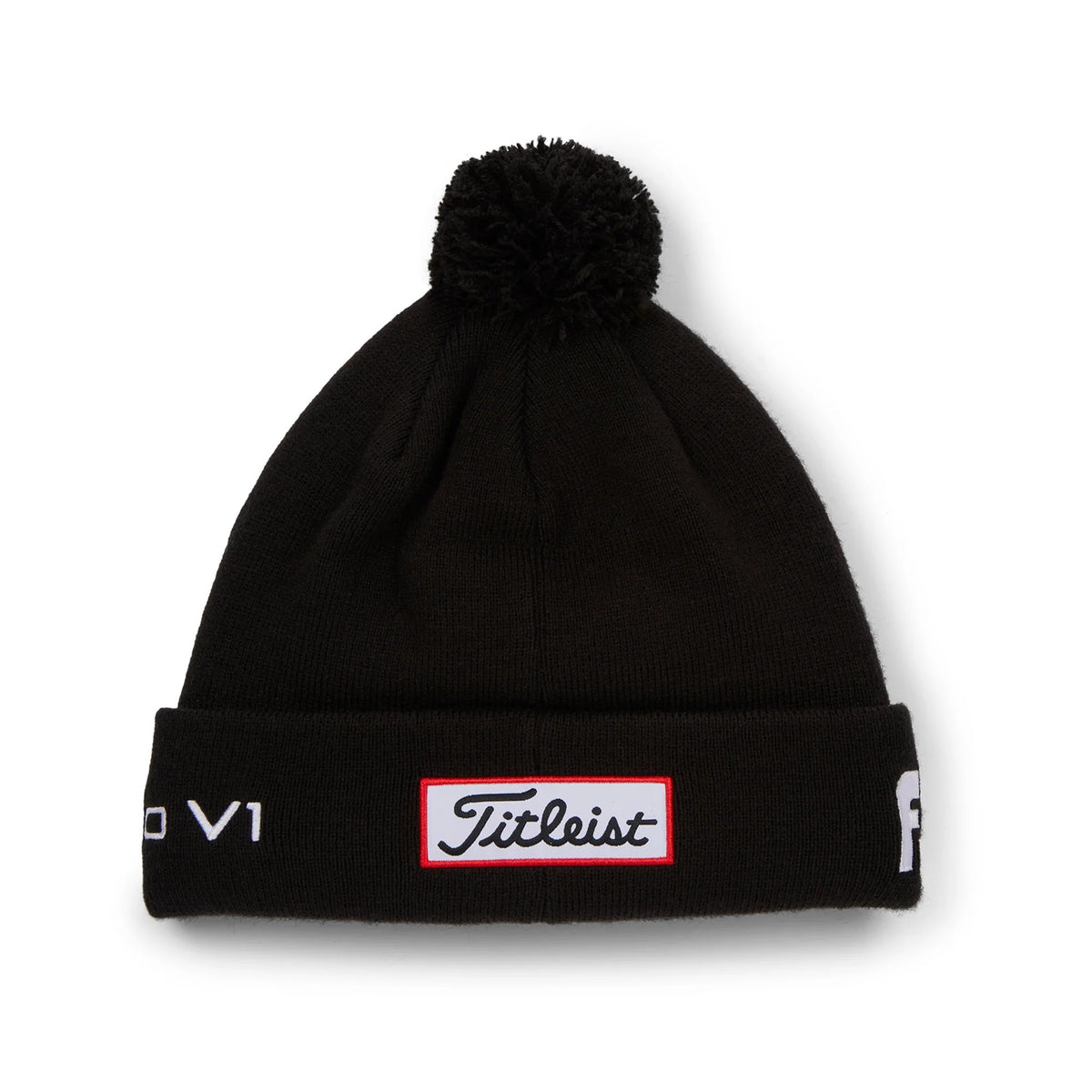Titleist Tour Pom Pom, černo bílá zimní čepice