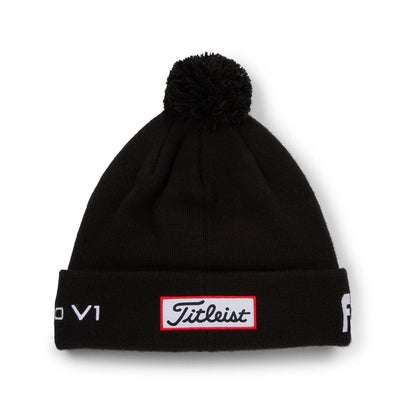 Titleist Tour Pom Pom, černo bílá zimní čepice