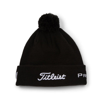 Titleist Tour Pom Pom, černo bílá zimní čepice
