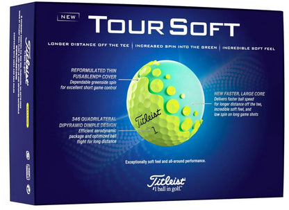 Titleist Tour Soft, žluté, 3 míčky (2024) Titleist