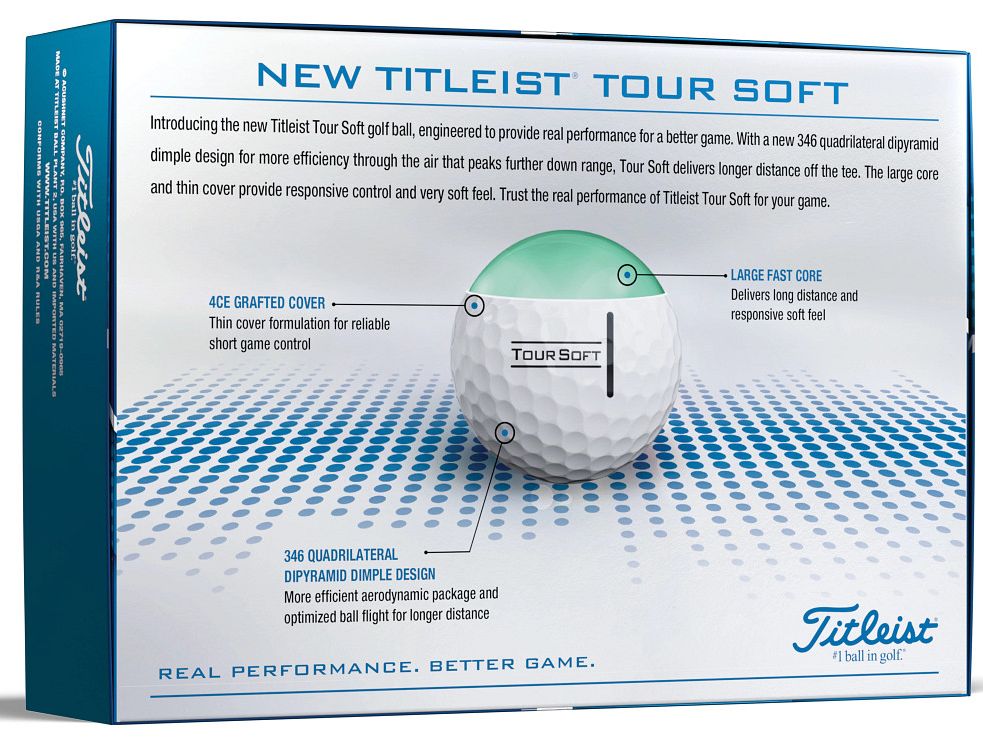 Titleist Tour Soft, bílé golfové míčky