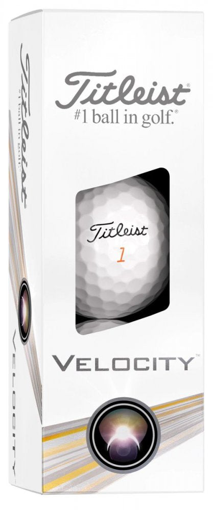 Titleist Velocity 2024, bílé golfové míčky
