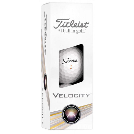 Titleist Velocity 2024, bílé golfové míčky