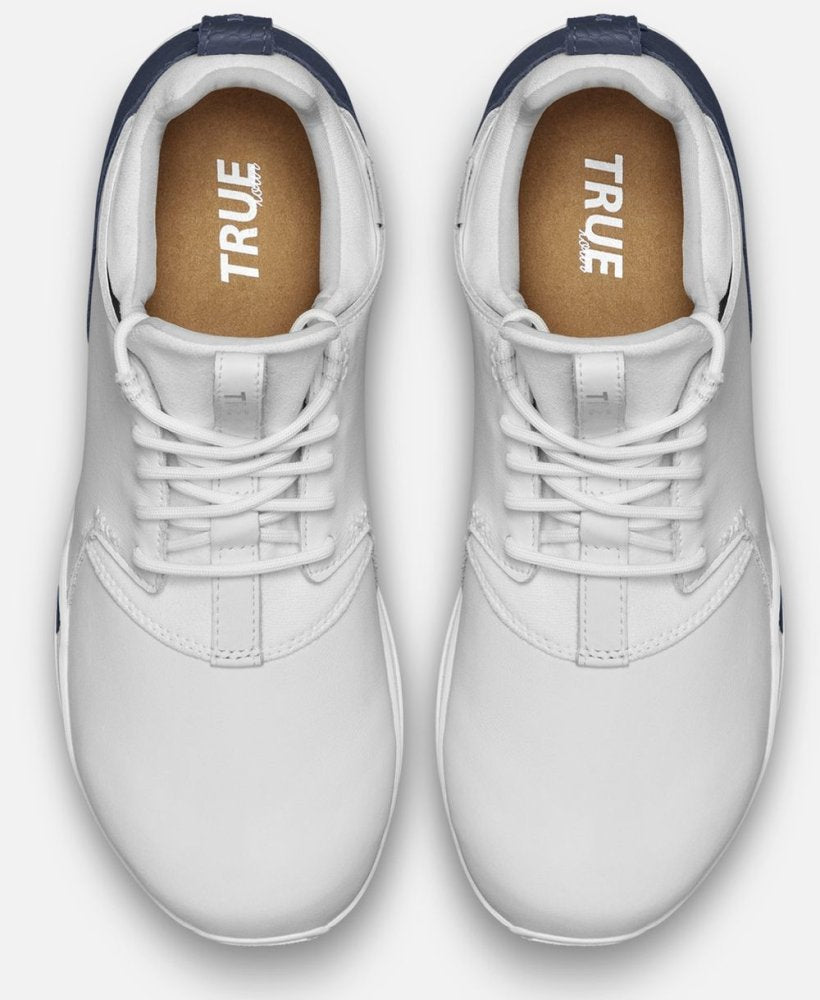True OG Tour, White, Navy, barefoot pánské golfové boty