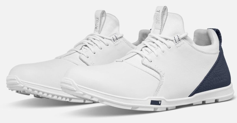 True OG Tour, White, Navy, barefoot pánské golfové boty