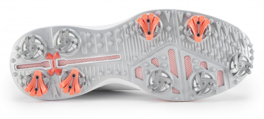 Under Armour HOVR Drive Clarino, White, Metallic Silver