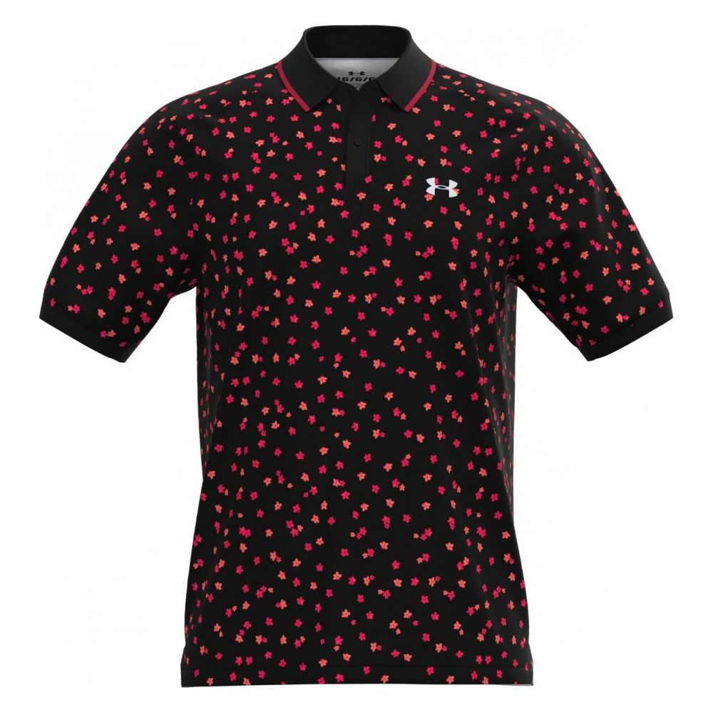 Under Armour Iso-Chill Floral Polo, Black, Halo Gray, pro muže
