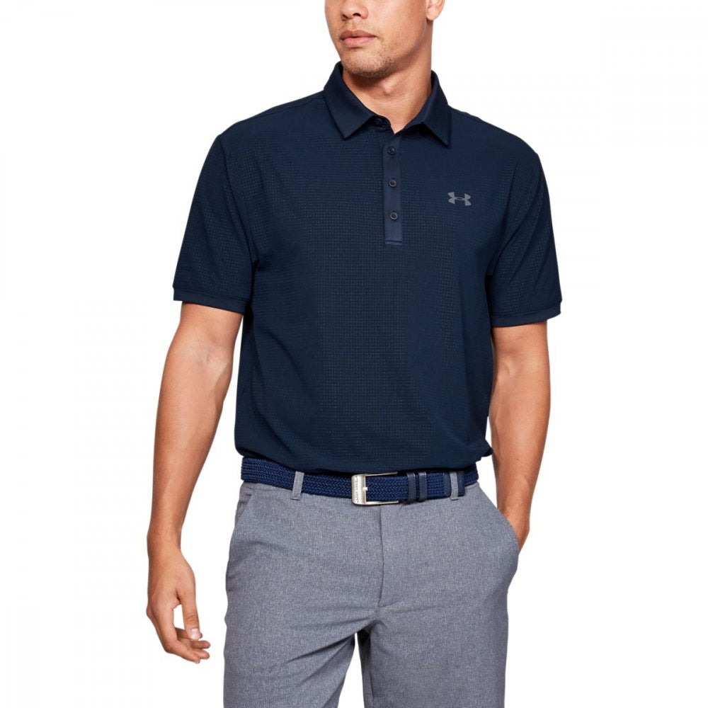 Under Armour Playoff Vented Polo, Academy, Pitch Gray