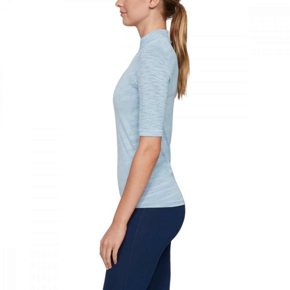 Under Armour Zinger Seamless Zip Polo, Coded Blue, Ink