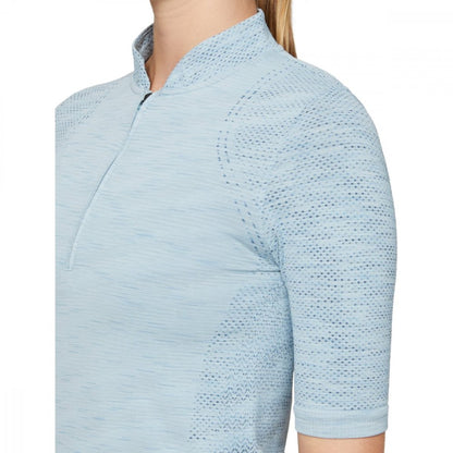 Under Armour Zinger Seamless Zip Polo, Coded Blue, Ink