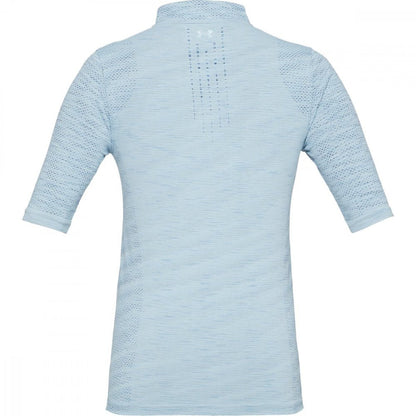Under Armour Zinger Seamless Zip Polo, Coded Blue, Ink