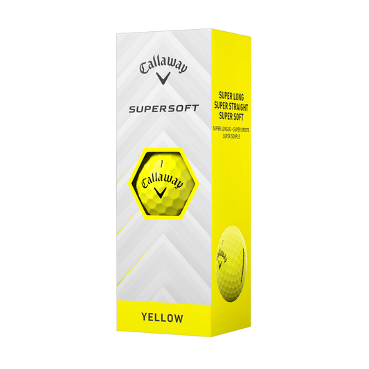 Callaway Supersoft 2025, žluté golfové míčky