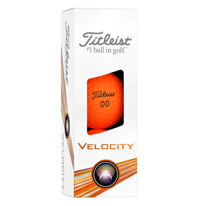 Titleist Velocity 2024, orangefarbene Golfbälle