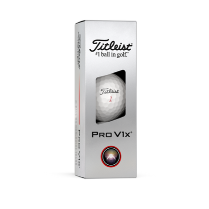 Titleist PRO V1x 2025, bílé golfové míčky