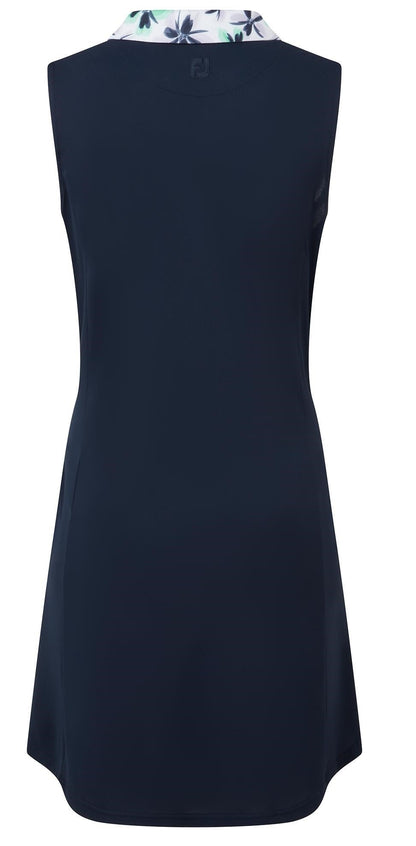 FootJoy Dress Floral Trim, Navy, dámské golfové šaty