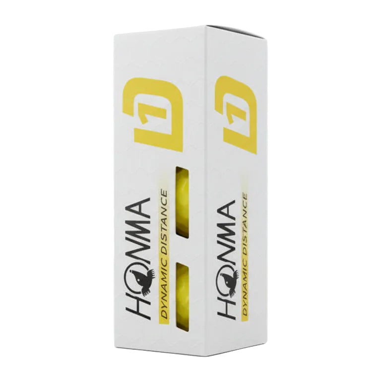 Honma D1 2024, žluté golfové míčky