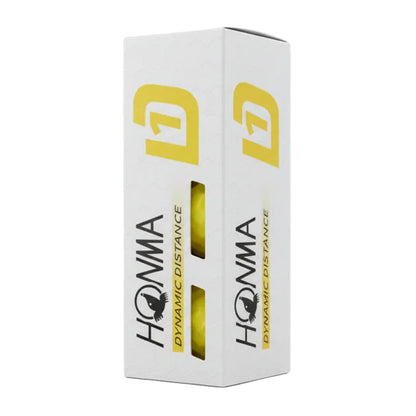 Honma D1 2024, žluté golfové míčky
