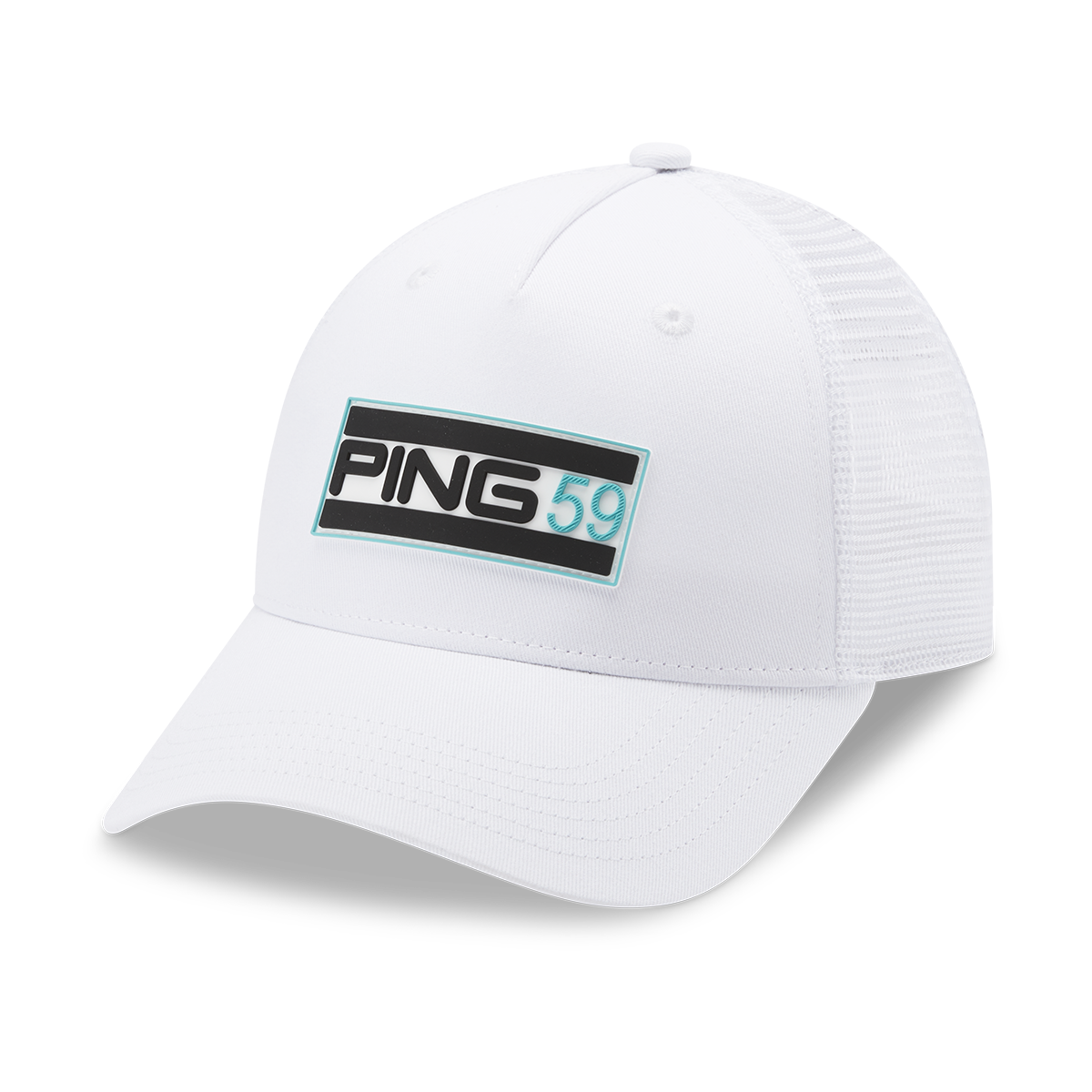 Ping 59 Trucker Cap, bílá pánská golfová kšiltovka