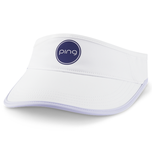 Ping Tour Ladies Vented Delta Visor, white women's golf visor