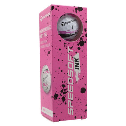 TaylorMade SpeedSoft Ink 2025, pink golf balls
