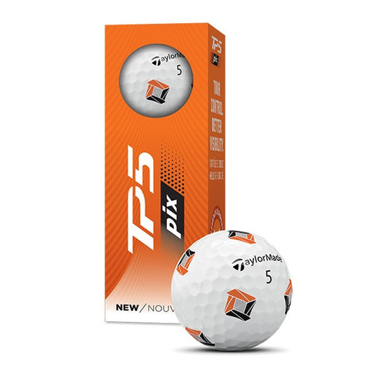 TaylorMade TP5 PIX 2026, weiße Golfbälle