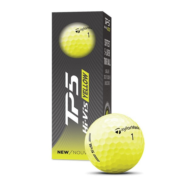 TaylorMade TP5 2026, žluté golfové míčky
