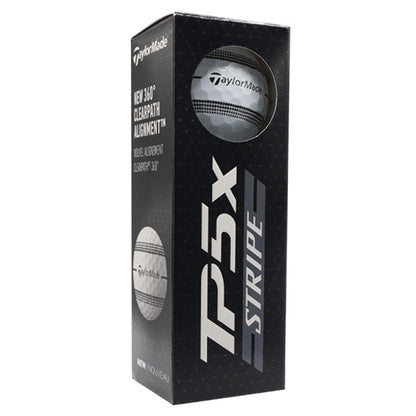 TaylorMade TP5x Stripe 2025, bílé golfové míčky